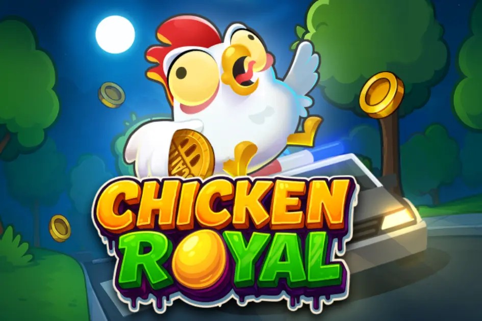Chicken Royal slot logo by InOut at Frumzi Casino